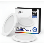 Plafón Led Embutido Circular 18w Logic 6500k 1440lm