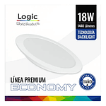 Plafón Led Embutido Circular 18w Logic 6500k 1440lm