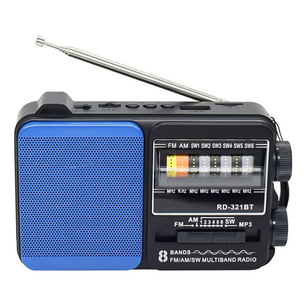 Radio Portatil 5w Recargable Usb Con Linterna Tenolab Tl652 Negro