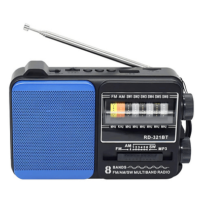Radio Portatil 5w Recargable Usb Con Linterna Tenolab Tl652 Negro