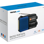 Radio Portatil 5w Recargable Usb Con Linterna Tenolab Tl652 Negro