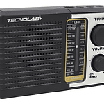 Radio Solar Recargable Tecnolab Tl636 Usb/sd Color Negro