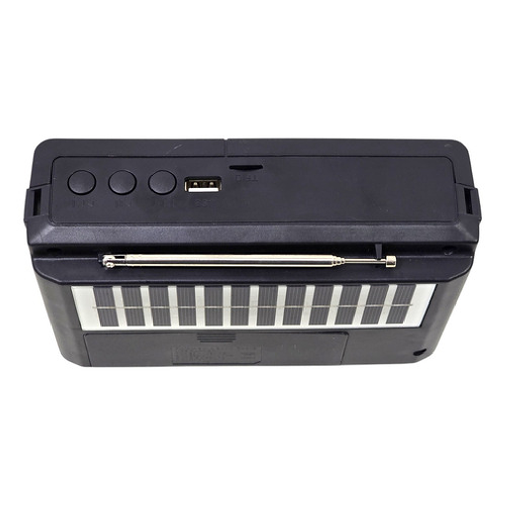 Radio Solar Recargable Tecnolab Tl636 Usb/sd Color Negro