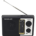 Radio Solar Recargable Tecnolab Tl636 Usb/sd Color Negro