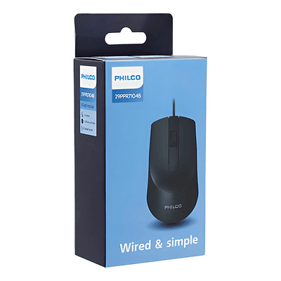 Mouse Usb Philco Ppr7104 Black Color Negro Negro