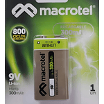 Pack 2 Baterías - Pilas Recargable 9v