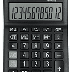 Calculadora Digital Escritorio Con Panel Solar Tecmaster Color Negro