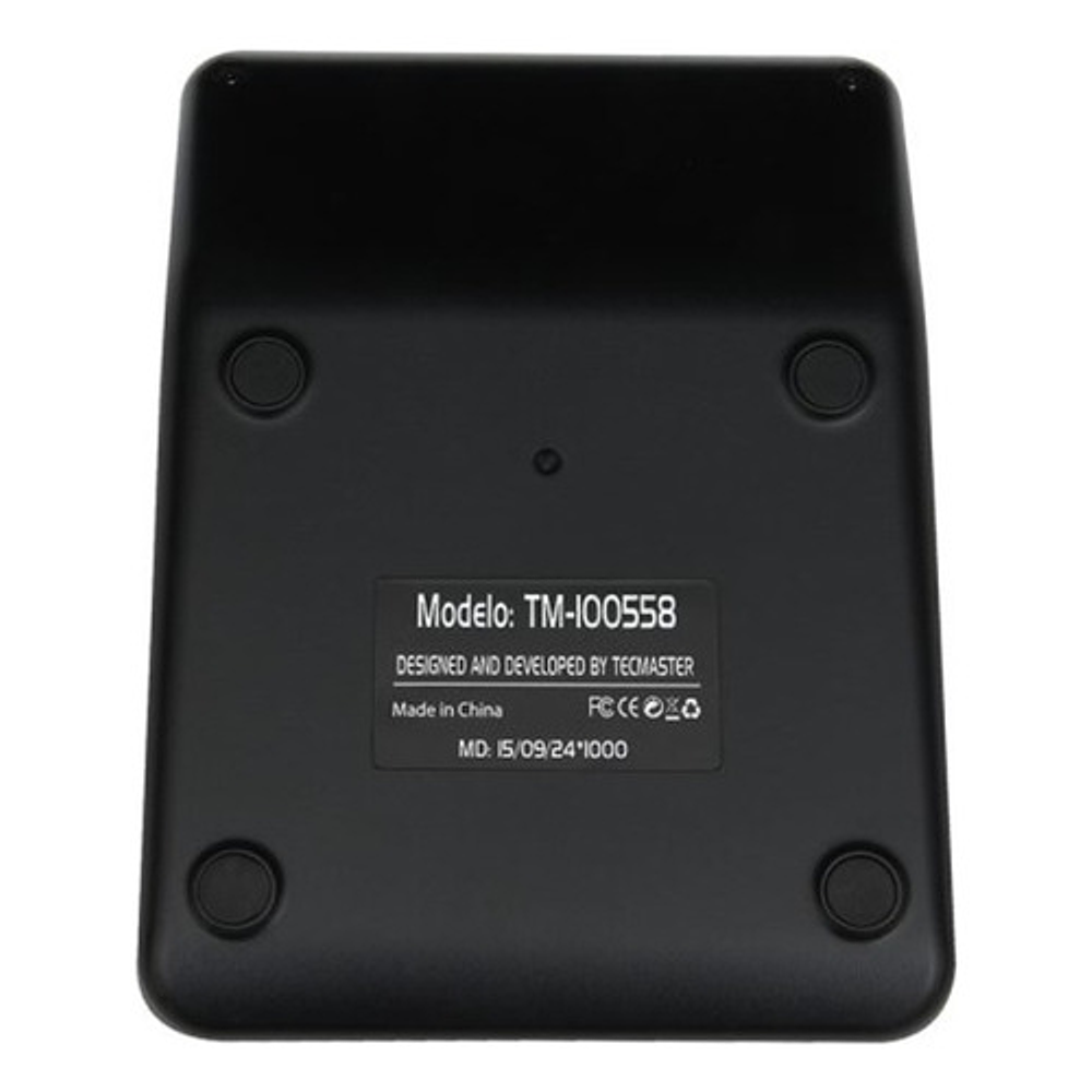 Calculadora Digital Escritorio Con Panel Solar Tecmaster Color Negro