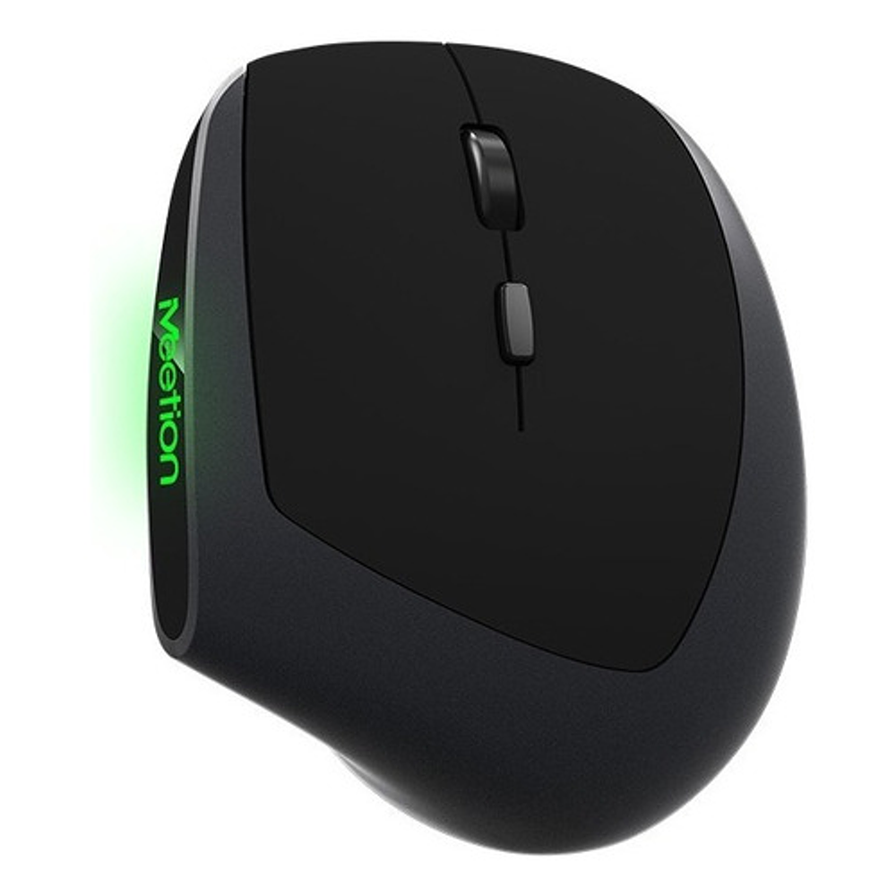 Mouse Meetion R390 Vertical Ergonómico Inalámbrico Color Negro