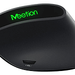 Mouse Meetion R390 Vertical Ergonómico Inalámbrico Color Negro
