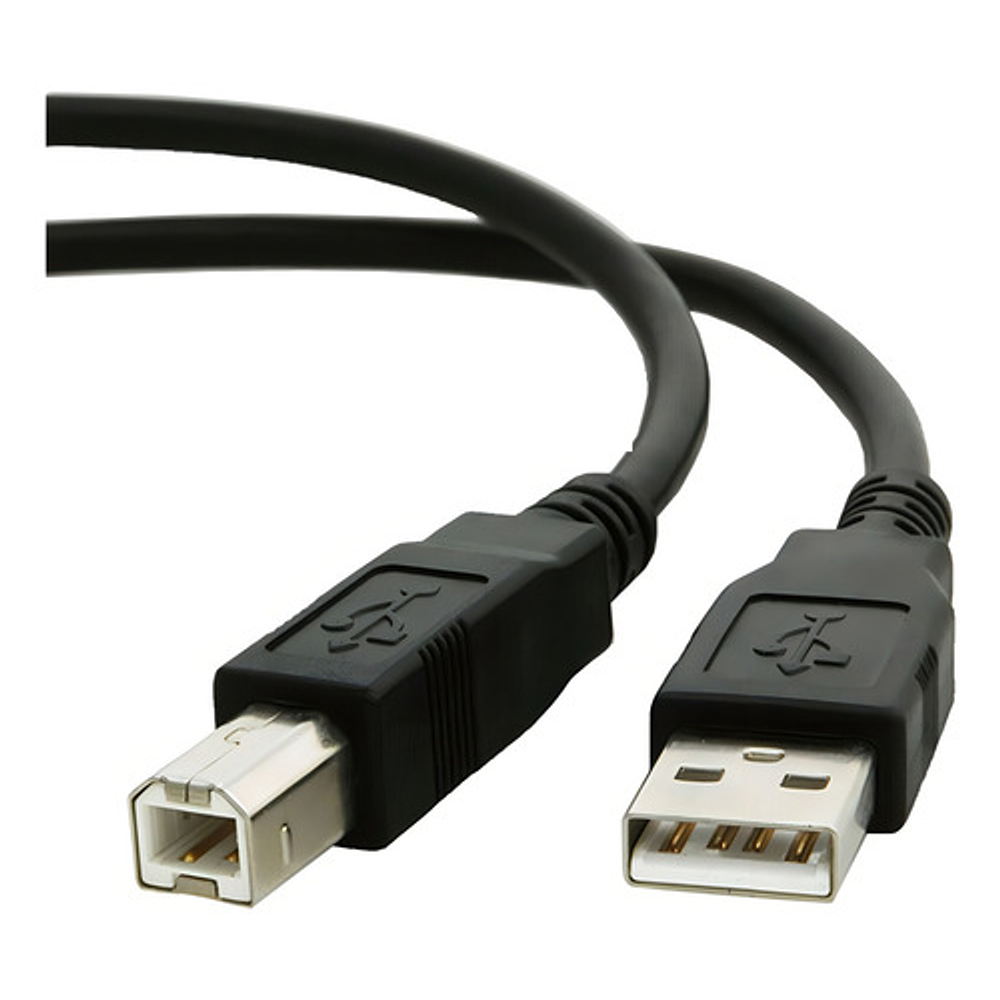 Cable Usb 2.0 Para Impresora Y Scanner A-b 1.5 Metros Color Negro