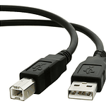 Cable Usb 2.0 Para Impresora Y Scanner A-b 1.5 Metros Color Negro