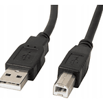 Cable Usb 2.0 Para Impresora Y Scanner A-b 1.5 Metros Color Negro