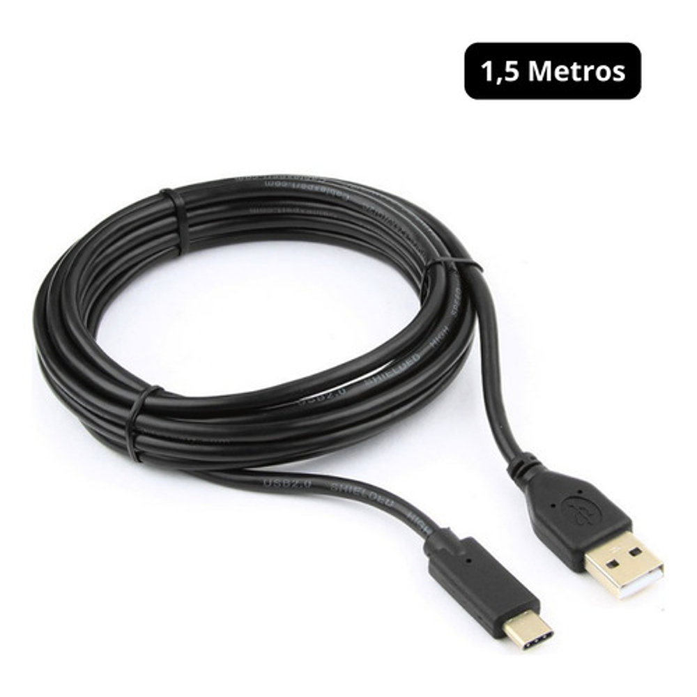 Cable Usb 2.0 Para Impresora Y Scanner A-b 1.5 Metros Color Negro