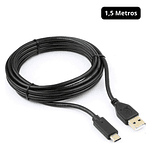Cable Usb 2.0 Para Impresora Y Scanner A-b 1.5 Metros Color Negro
