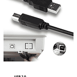 Cable Usb 2.0 Para Impresora Y Scanner A-b 1.5 Metros Color Negro
