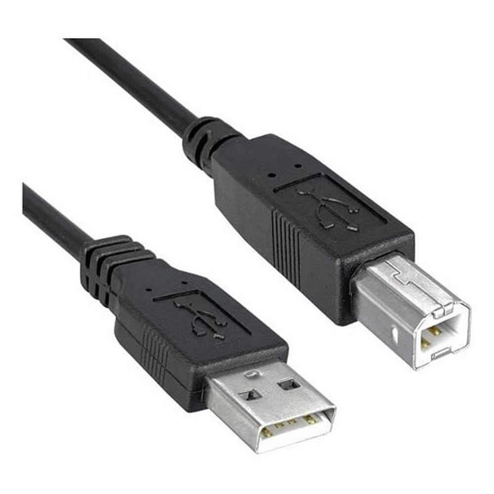 Cable Usb 2.0 Para Impresora Y Scanner A-b 1.5 Metros Color Negro