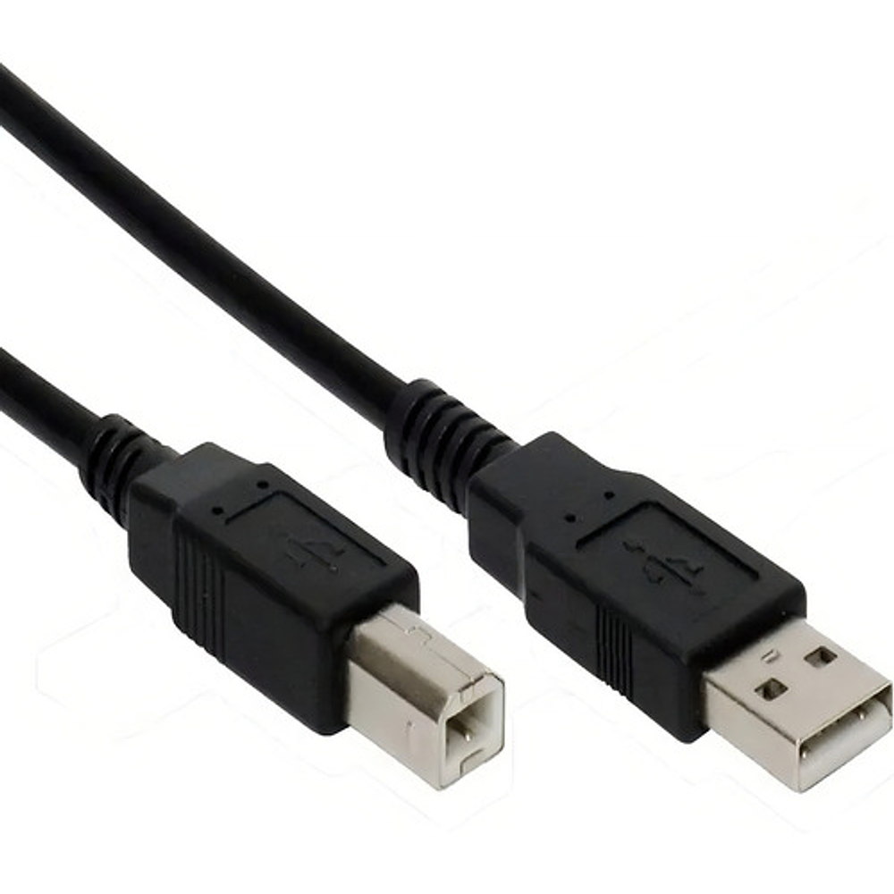 Cable Usb 2.0 Para Impresora Y Scanner A-b 1.5 Metros Color Negro