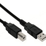 Cable Usb 2.0 Para Impresora Y Scanner A-b 1.5 Metros Color Negro
