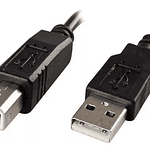 Cable Usb 2.0 Para Impresora Y Scanner A-b 1.5 Metros Color Negro