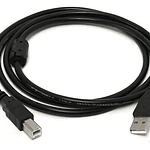 Cable Usb 2.0 Para Impresora Y Scanner A-b 1.5 Metros Color Negro