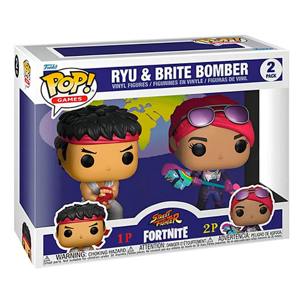 Funko Pop Ryu & Bomber - Fortnite