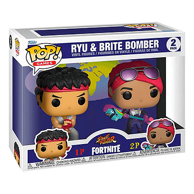 Funko Pop Ryu & Bomber - Fortnite