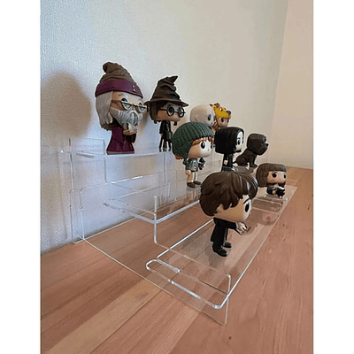 Repisa Acrílica 3 Escalones 30cm La Mejor Calidad! Transparente