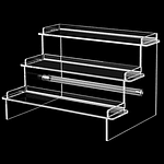 Repisa Acrílica 3 Escalones 30cm La Mejor Calidad! Transparente