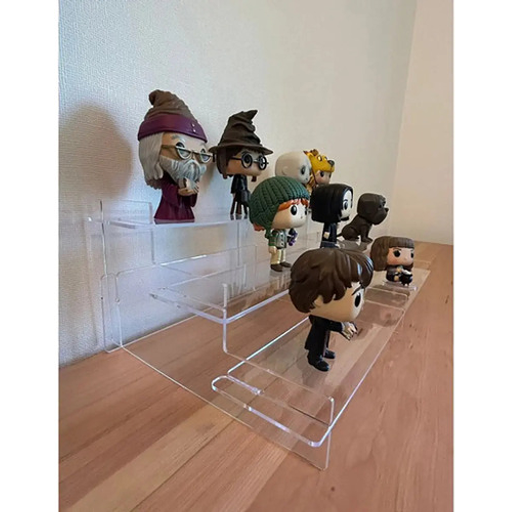 Repisa Acrílica 3 Escalones 30cm La Mejor Calidad! Transparente