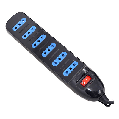 Alargador Eléctrico 6pos 3mt Switch Tm-800100bk Tecmaster Negro