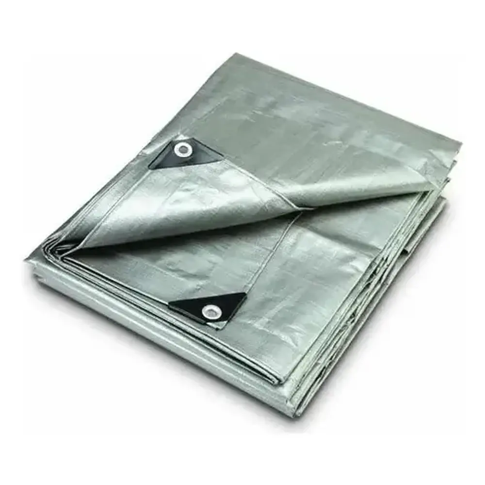 Lona Carpa Multiuso Impermeable 3x5 Mts Gris Con Ojetillos