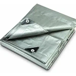 Lona Carpa Multiuso Impermeable 2x3 Mts Gris Con Ojetillos