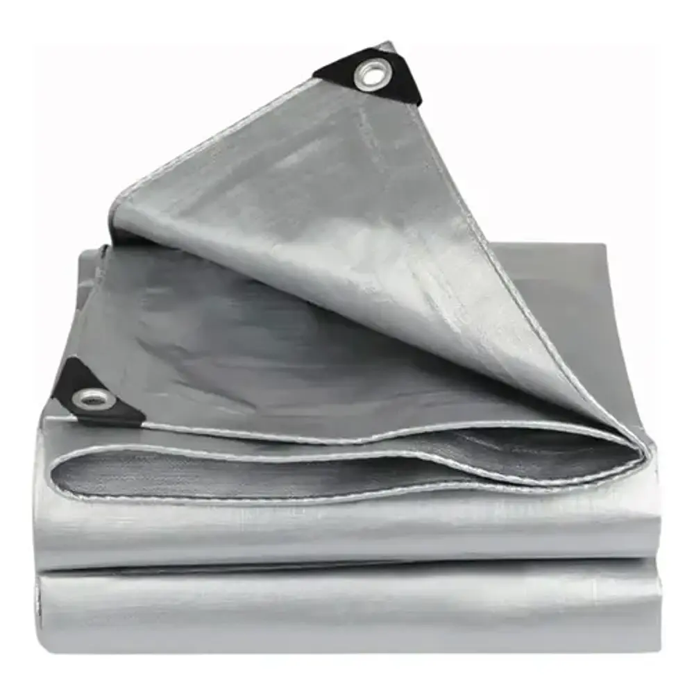 Lona Carpa Multiuso Impermeable 2x3 Mts Gris Con Ojetillos