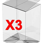 Pack 3 Unidades Protectores Vinilo Transparente Funko Pop!