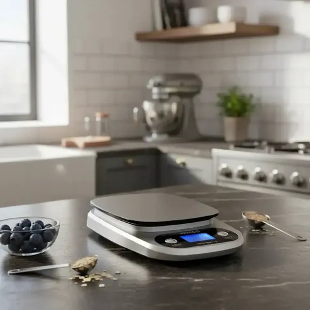 Balanza Digital Hasta 10kg Con Pantalla Led Ks491, Philco Plateado 