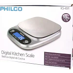 Balanza Digital Hasta 10kg Con Pantalla Led Ks491, Philco Plateado 