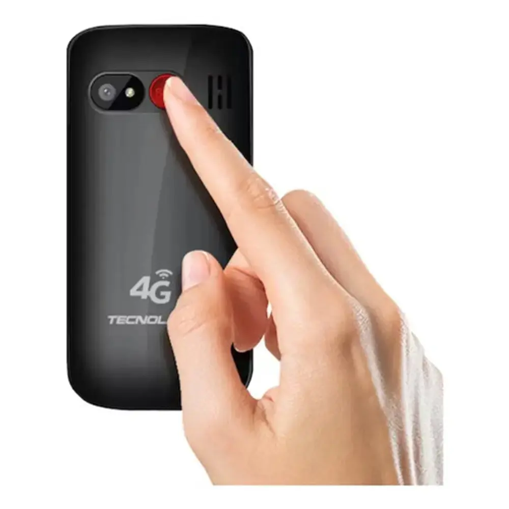 Teléfono Senior Tecnolab 4g Adulto Mayor Almeja Negro TL456BK