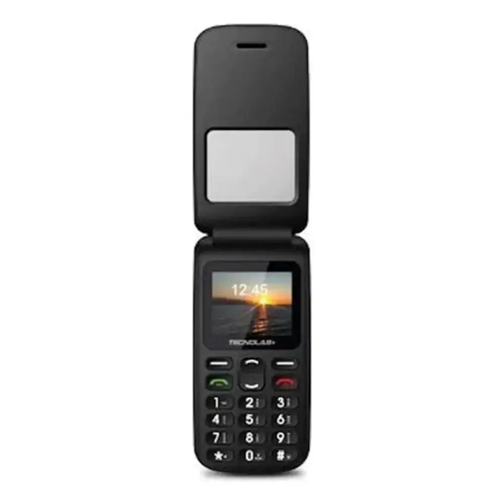 Teléfono Senior Tecnolab 4g Adulto Mayor Almeja Negro TL456BK