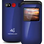 Teléfono Senior Tecnolab 4g Adulto Mayor Almeja Azul TL-456BL