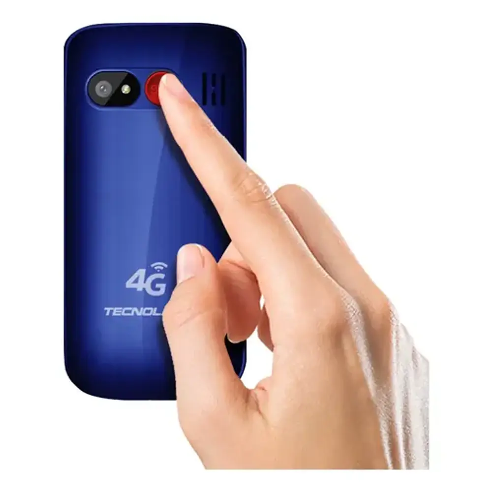 Teléfono Senior Tecnolab 4g Adulto Mayor Almeja Azul TL-456BL