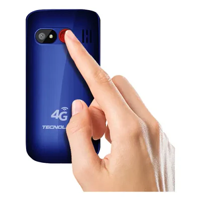 Teléfono Senior Tecnolab 4g Adulto Mayor Almeja Azul TL-456BL