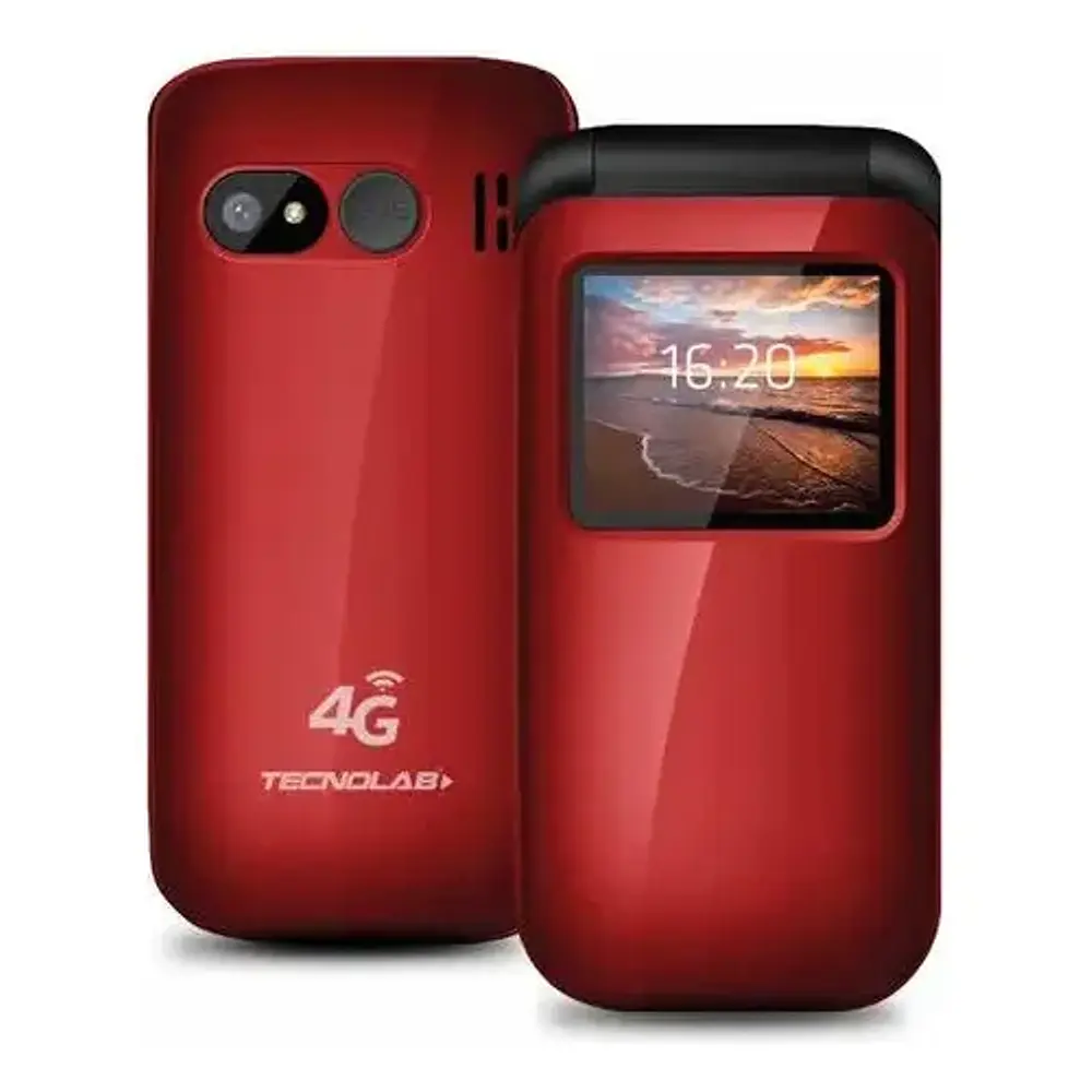 Teléfono Celular Almeja Senior Adulto TL-456R Rojo