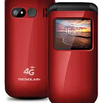 Teléfono Celular Almeja Senior Adulto TL-456R Rojo