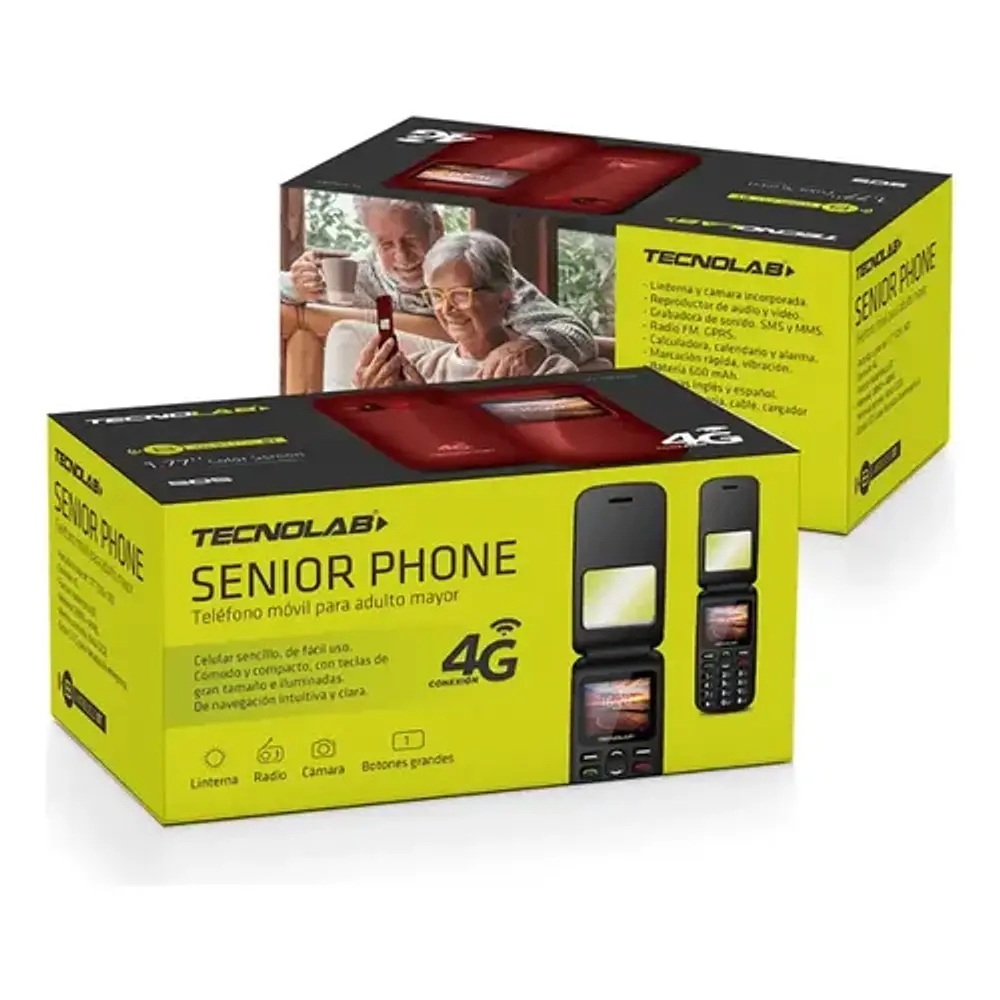 Teléfono Celular Almeja Senior Adulto TL-456R Rojo