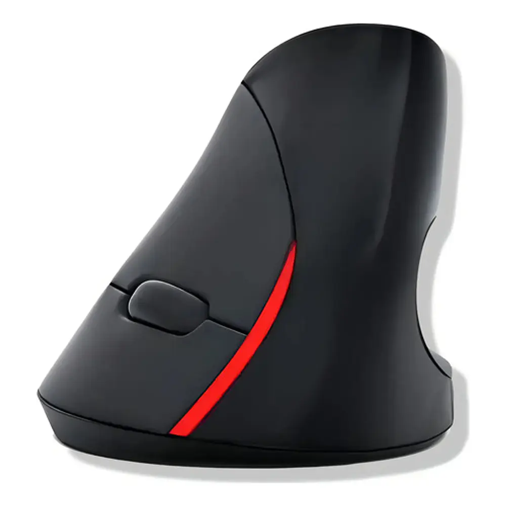 Mouse Vertical Ergonómico Inalámbrico Recargable Tecmaster Negro