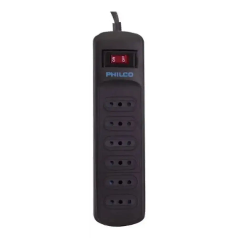 Protector Sobrevoltaje 918 Joules color Negro Philco