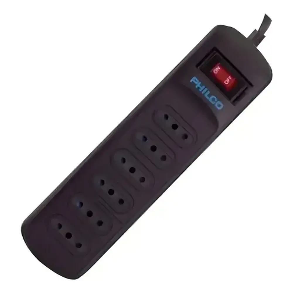 Protector Sobrevoltaje 918 Joules color Negro Philco