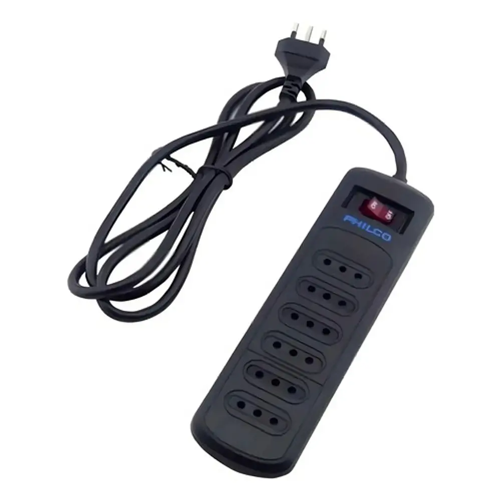 Protector Sobrevoltaje 918 Joules color Negro Philco