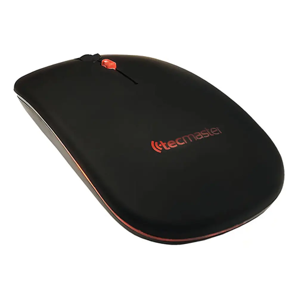 Mouse Inalámbrico Recargable Tecmaster Negro Bluetooth 1600 Dpi